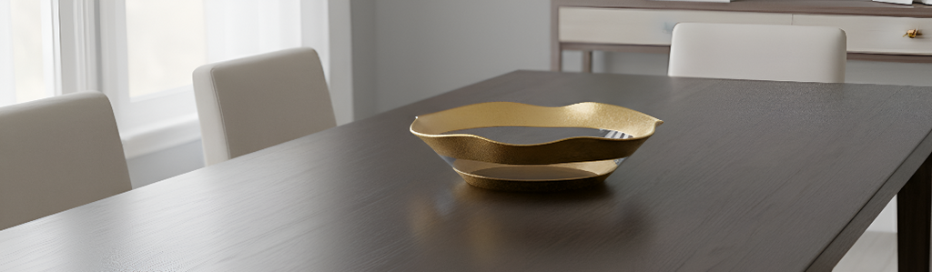 Metallic Accented Platters, Bowls & Trays