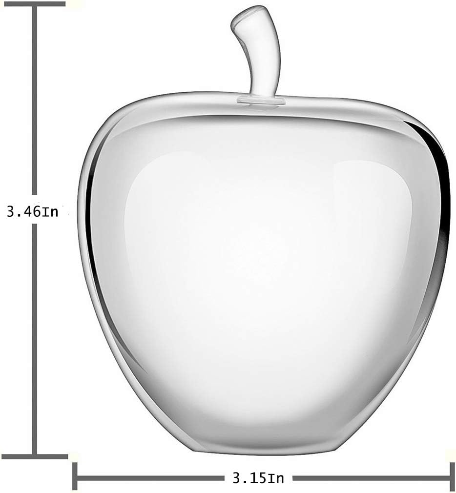 Solid Crystal Apple Paperweight H3.5-SU316