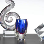 Essence Murano Style Art Glass Violet 6" Vase-J515