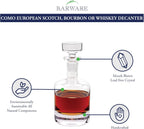 Como European Mouth Blown Lead Free Crystal Decanter 10.5 in 28 oz.- K824