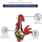 Colorful Murano Style Artistic Glass 11" Rooster - GW603
