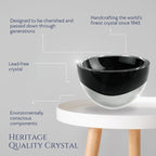 Jet Black Penelope Mouth Blown European Lead Free Crystal 6" Bowl-K2014