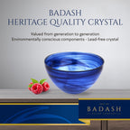 Cobalt Blue Alabaster Glass 6" Round Salad or Candy Bowl-P264