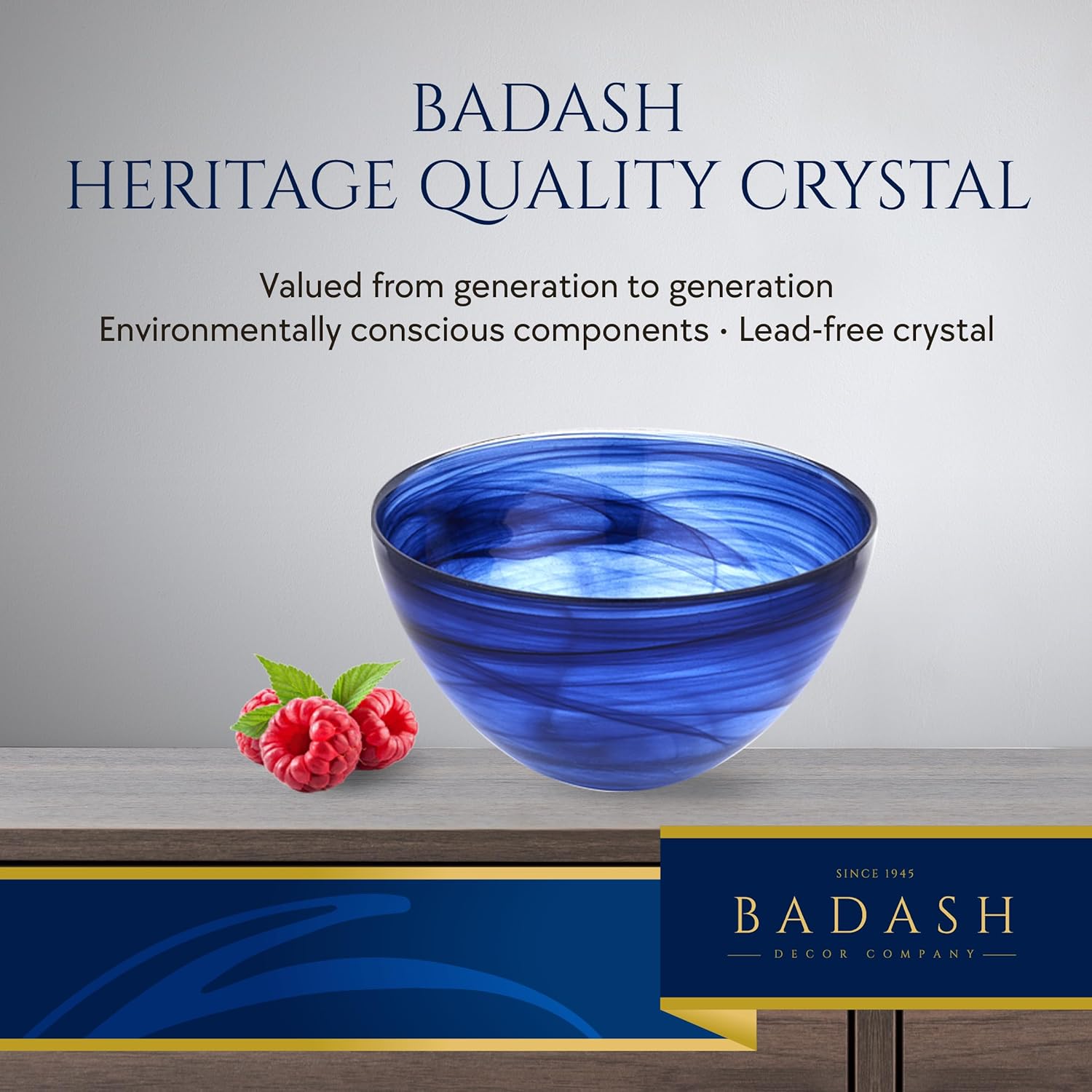 Cobalt Blue Alabaster Glass 6" Round Salad or Candy Bowl-P264