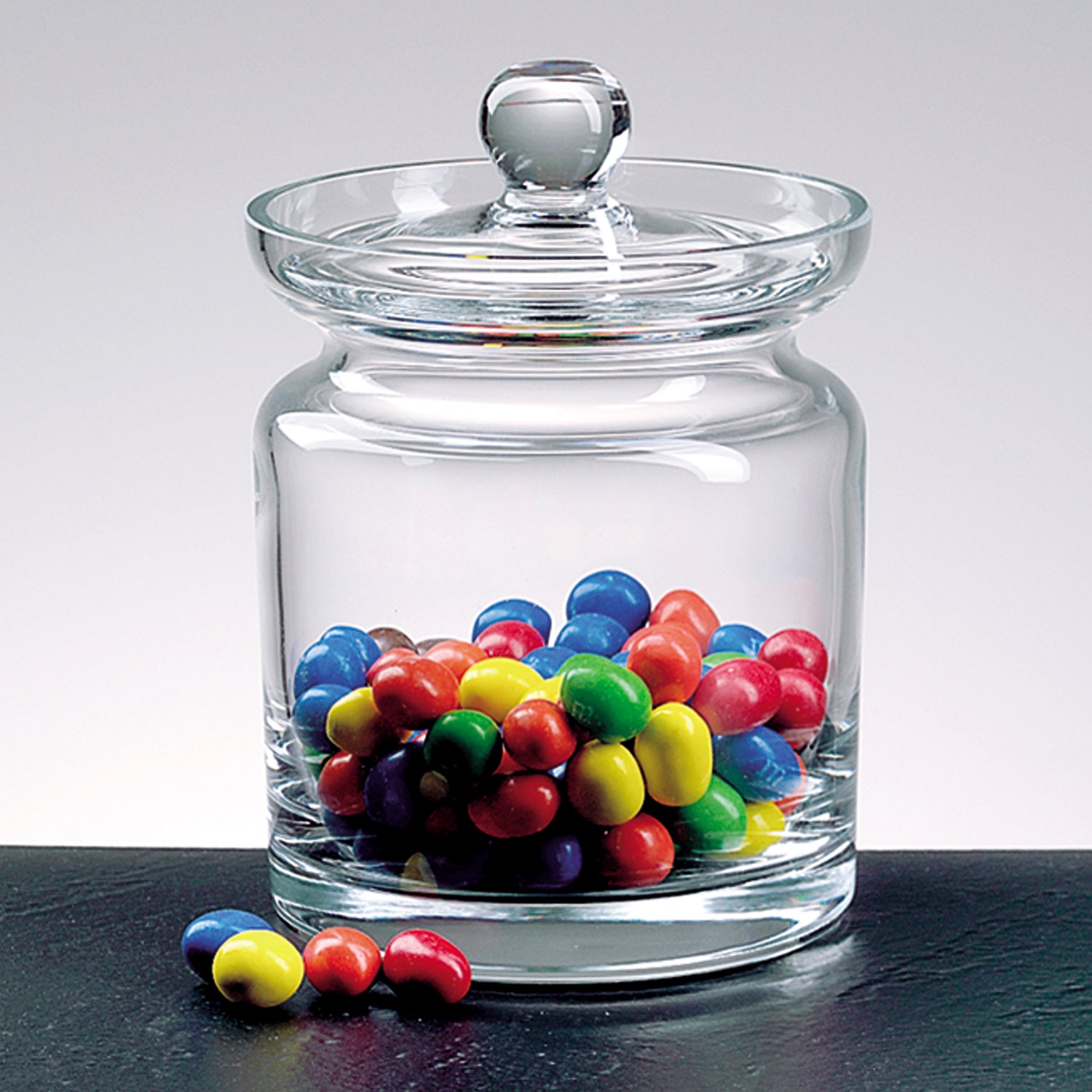 Aladdin 5.5" Mouth Blown Lead Free Crystal Biscuit or Candy Jar - AF503