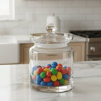 Aladdin 5.5" Mouth Blown Lead Free Crystal Biscuit or Candy Jar - AF503