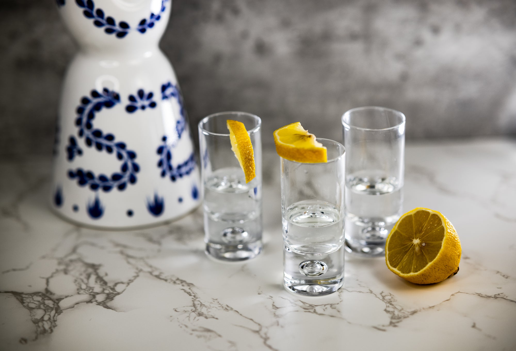 Galaxy  6 Pc Shot or Vodka Glass Set - Mouth Blown Lead Free Crystal 3 oz. - H4-AF511