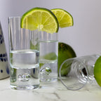 Galaxy  6 Pc Shot or Vodka Glass Set - Mouth Blown Lead Free Crystal 3 oz. - H4-AF511