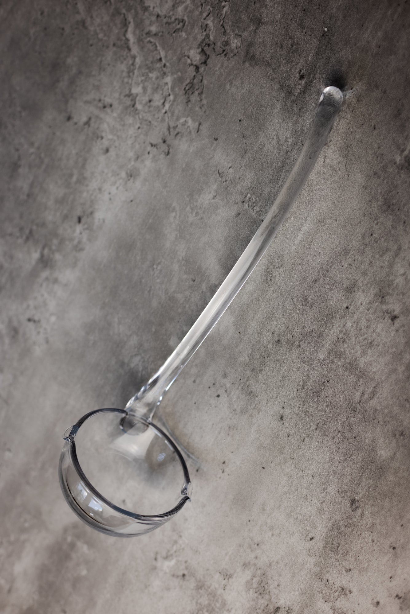 Mouth Blown Lead Free 12-13 " Crystal Gravy, Dressing or Punch Ladle-AF739