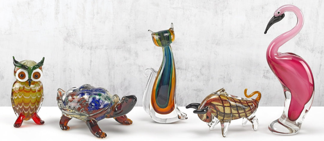 Murano Style Art Glass 13" Pink Flamingo-J446