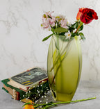 Evergreen European Mouth blown and Hand Decorated 12.5" Vase-CD109