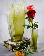 Evergreen European Mouth blown and Hand Decorated 12.5" Vase-CD109