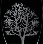 Tree Of Life Mouth Blown European 12" Crystal Vase-CD827