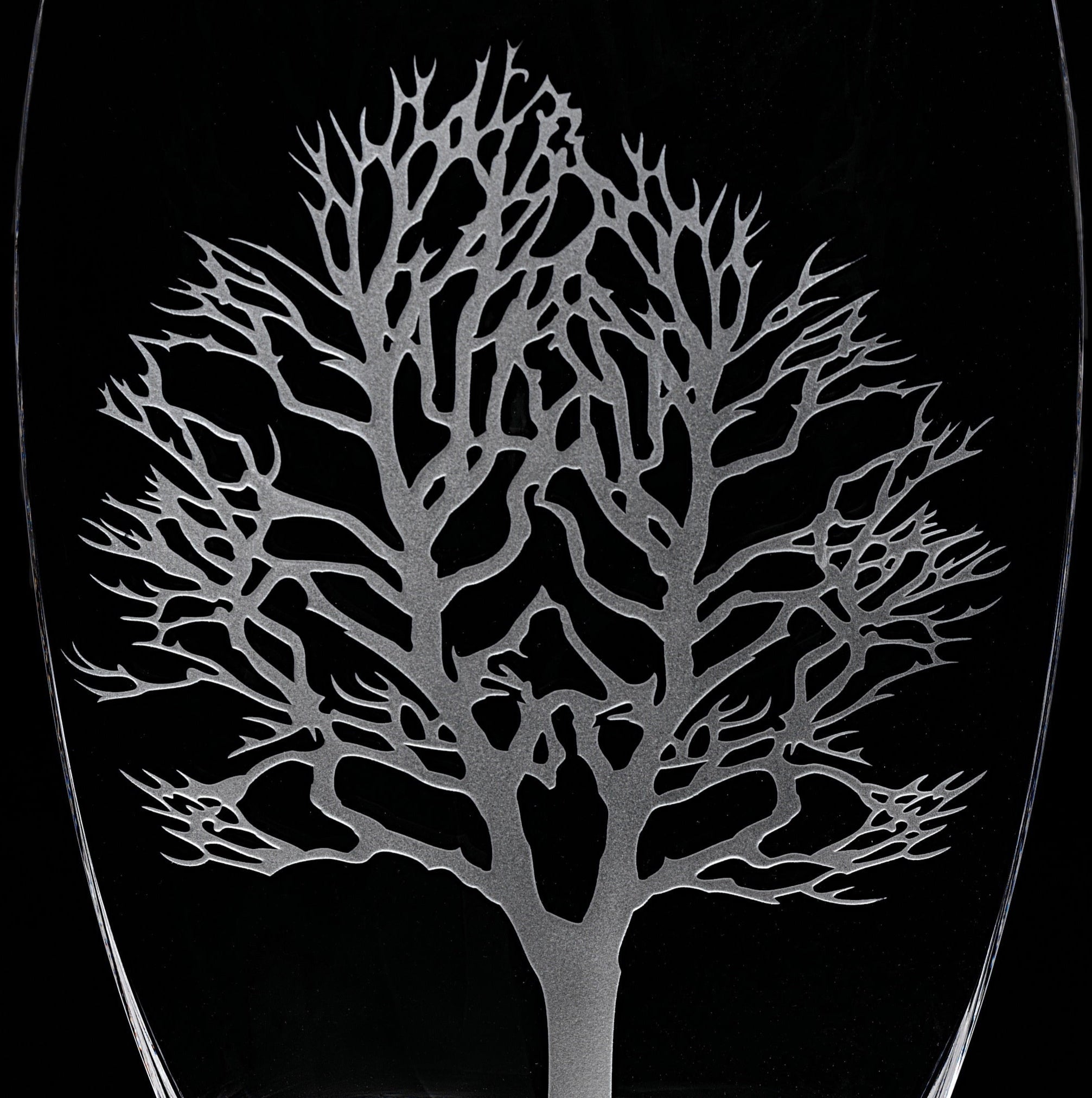 Tree Of Life Mouth Blown European 12" Crystal Vase-CD827