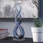 Touch Of The Blues Murano Style Art Glass Centerpiece H9-GW521