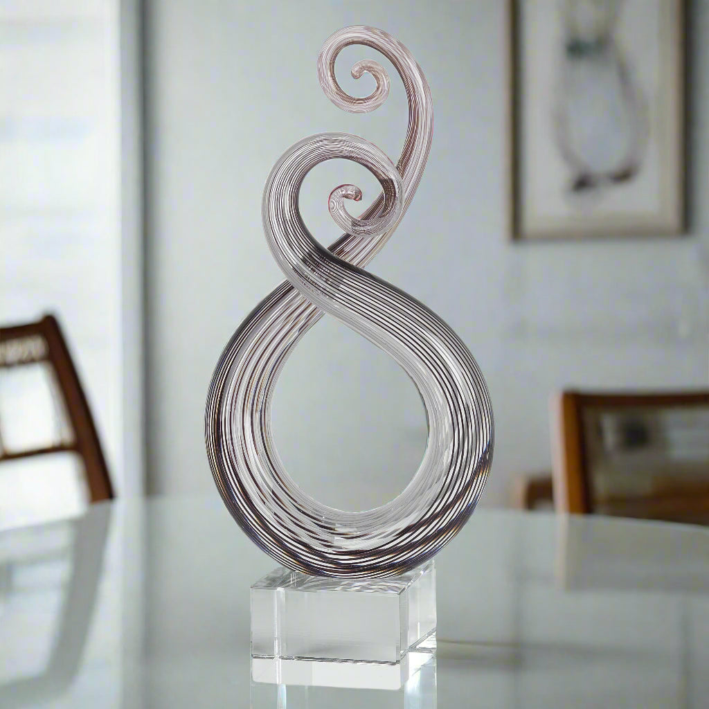 Entangle Murano Style Art Glass Centerpiece H10-GW513