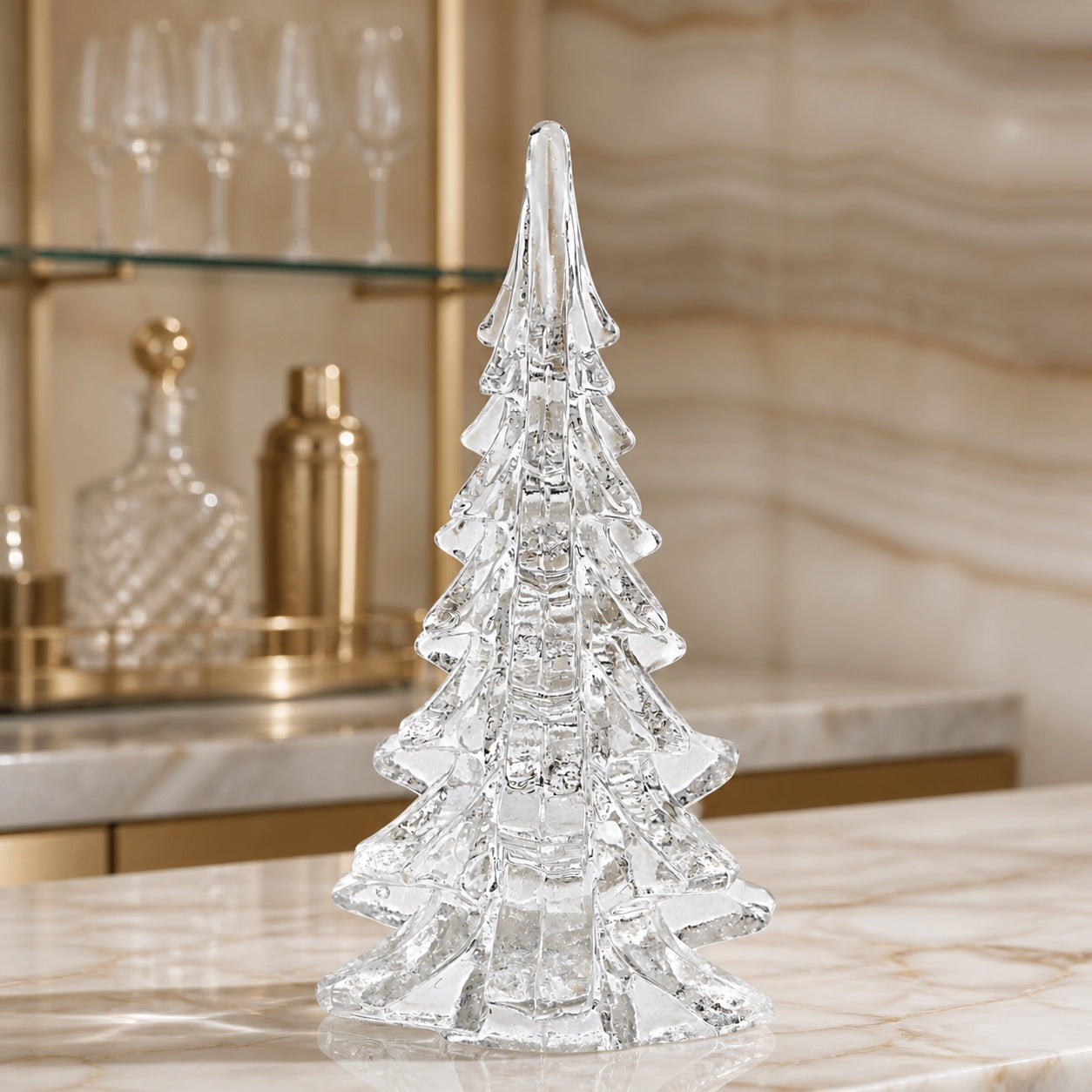 Art Glass 11" Christmas Tree - GW608
