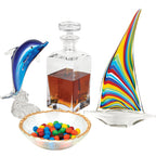 Sir Henry Square Decanter - European Mouth Blown 34 oz. Scotch or Whiskey Lead Free Crystal Decanter K2234