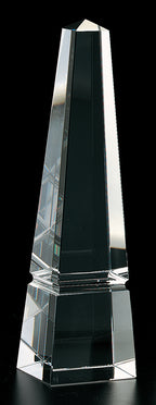 Elegant Hand Crafted Crystal 12" Obelisk-H132