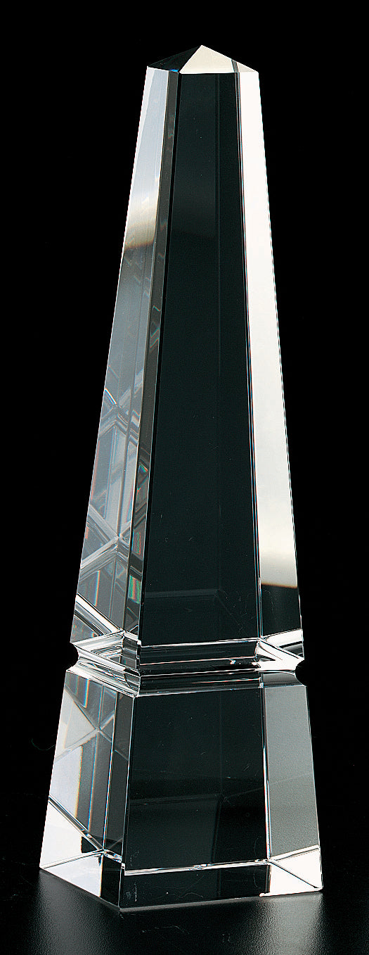 Elegant Hand Crafted Crystal 12" Obelisk-H132