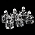 Handmade Lead Free Crystal Alana Individual Salt and Peppers -1.5" - Gift Boxed 6 Pc Set -H156