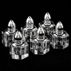 Handmade Lead Free Crystal Alana Individual Salt and Peppers -1.5" - Gift Boxed 6 Pc Set -H156