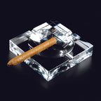 Hand Cut Crystal Excelsior Cigar Ash Tray 5 x 5 x .75-H170