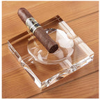 Hand Cut Crystal Excelsior Cigar Ash Tray 5 x 5 x .75-H170