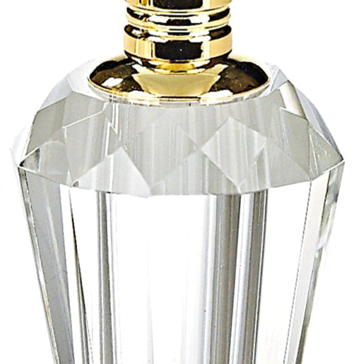 Preston Gold Handmade Lead Free Crystal Pair of Salt and Pepper Shakers - H4"-H192G