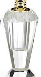 Preston Gold Handmade Lead Free Crystal Pair of Salt and Pepper Shakers - H4"-H192G