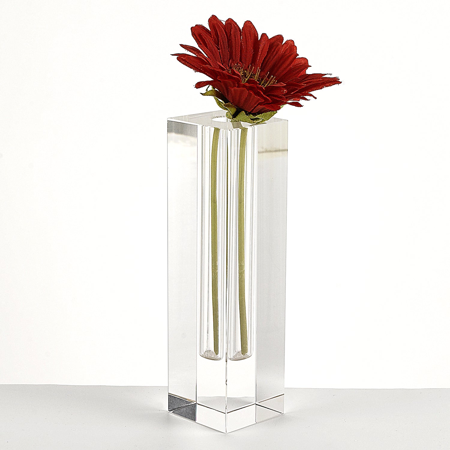 Donovan Handcrafted Square 10" Optical Crystal Vase-YD200