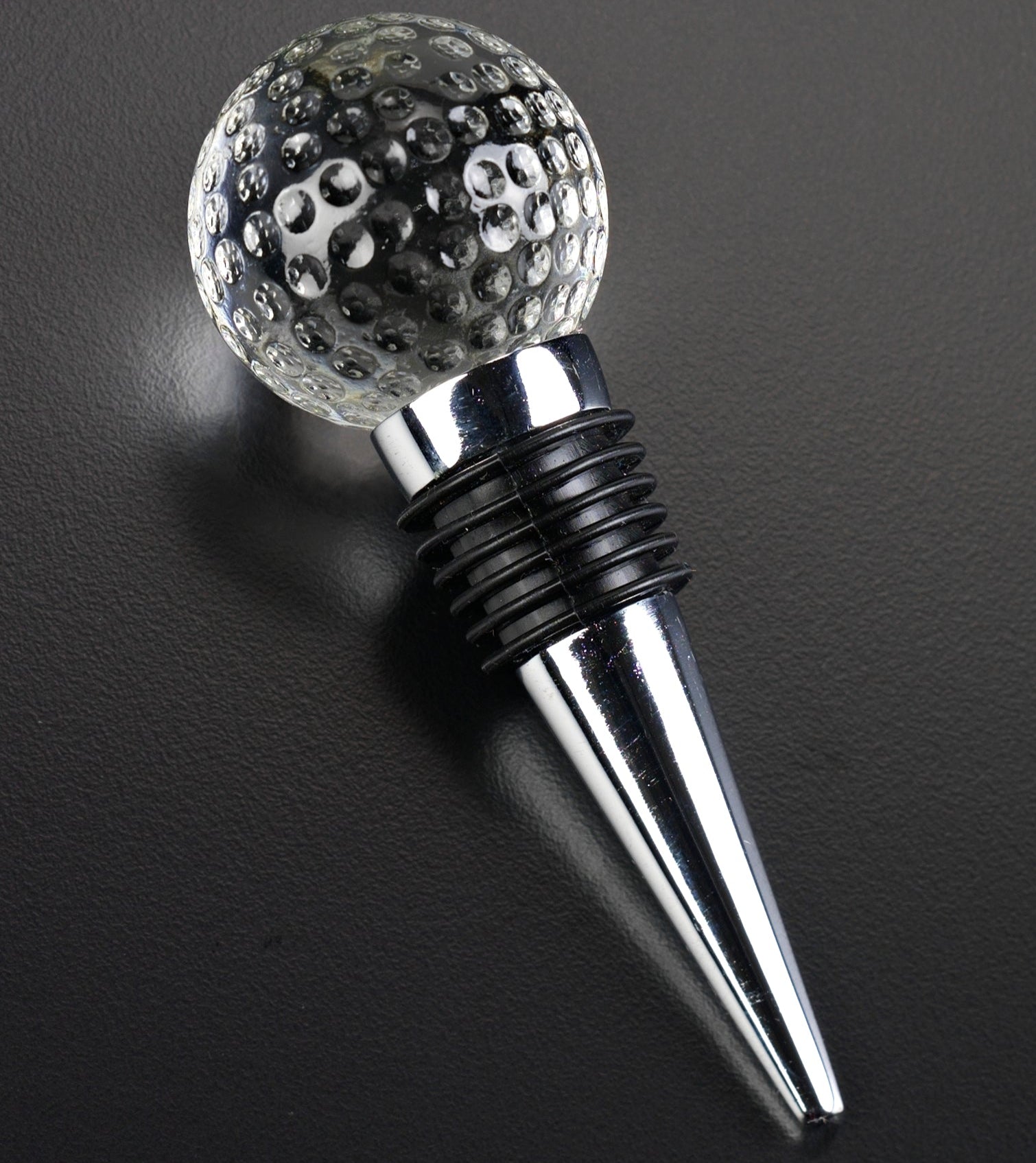 Crystal Golf Ball Bottle Stopper - H-258