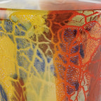 Firestorm Murano Style Art Glass 8" Oval Vase-J417