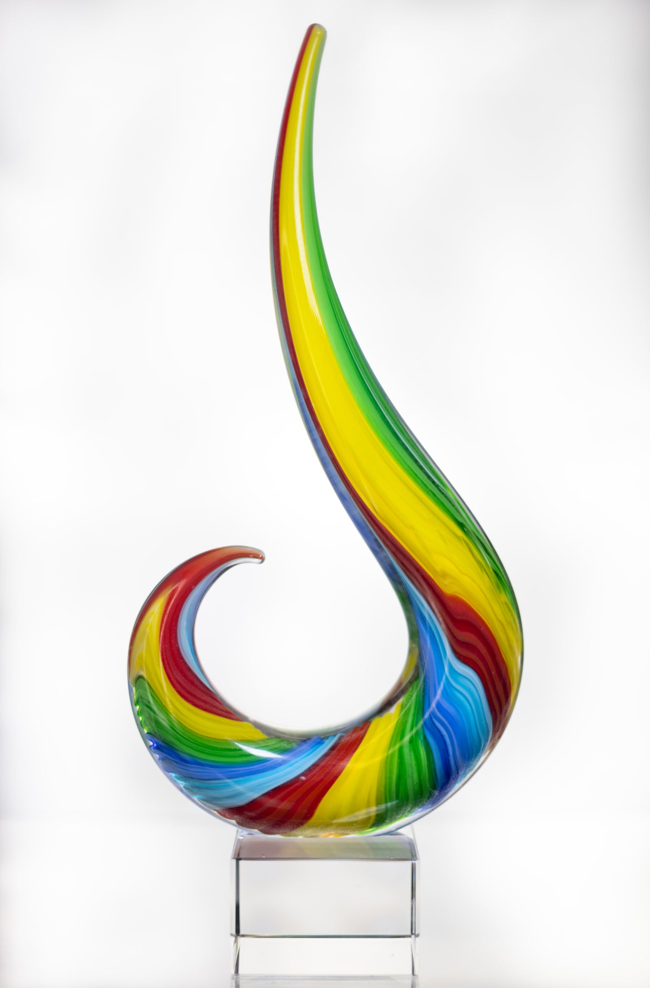Rainbow Note Murano style 16 inch Centerpiece-J427