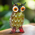 Murano Style Art Glass Owl H 8-J512