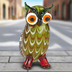 Murano Style Art Glass Owl H 8-J512