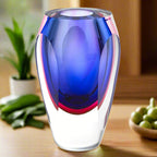 Essence Murano Style Art Glass Violet 6" Vase-J515