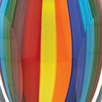 Rainbow Murano Style Art Glass 6" Vase-J518