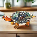 Firestorm Murano Style Art Glass Turtle L12 x 6 x 5-J570