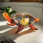 Firestorm Murano Style Art Glass Turtle L5 x H3-J580