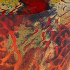 Firestorm Murano Style Art Glass Centerpiece or Punch Bowl D12XH7-J584