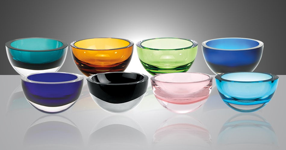 Penelope Midnight Blue Mouth Blown European Lead Free Crystal 6" Bowl-K2007