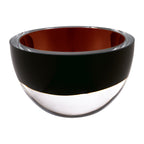 Penelope 6" Bowl in Chocolate Brown Mouth Blown European Lead Free Crystal-K2018