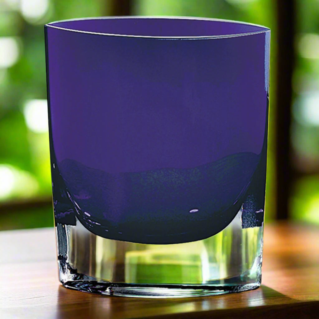 Samantha Lite Cobalt European Mouth Blown 8" Cased Glass Vase-K2029