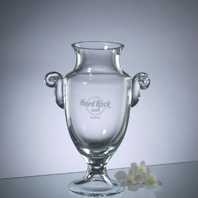 Champion European Mouth Blown Crystal 12" Trophy Vase - K2051