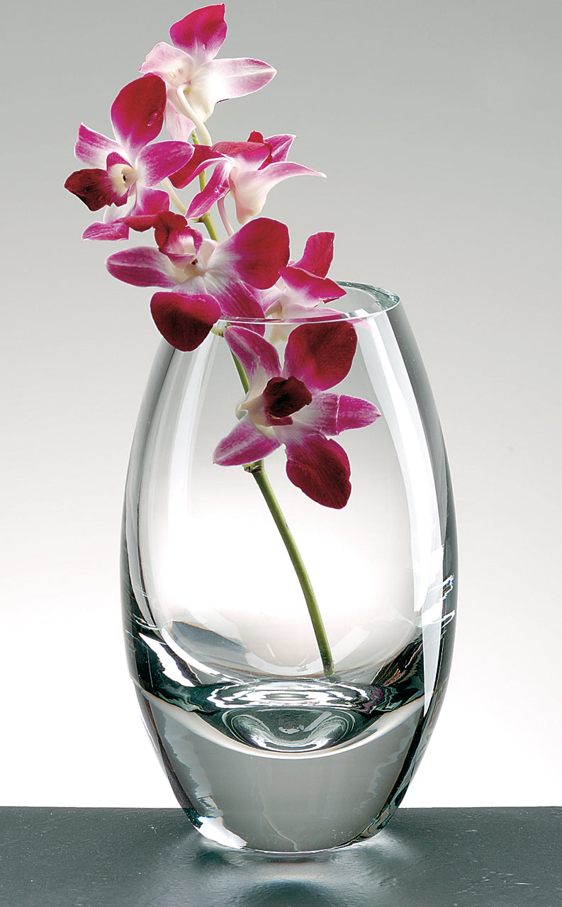 Radiant European Mouth Blown Lead Free Crystal 7" Vase-K2250