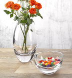 Radiant European Mouth Blown Crystal 9" Vase - The Bomb!-K2091