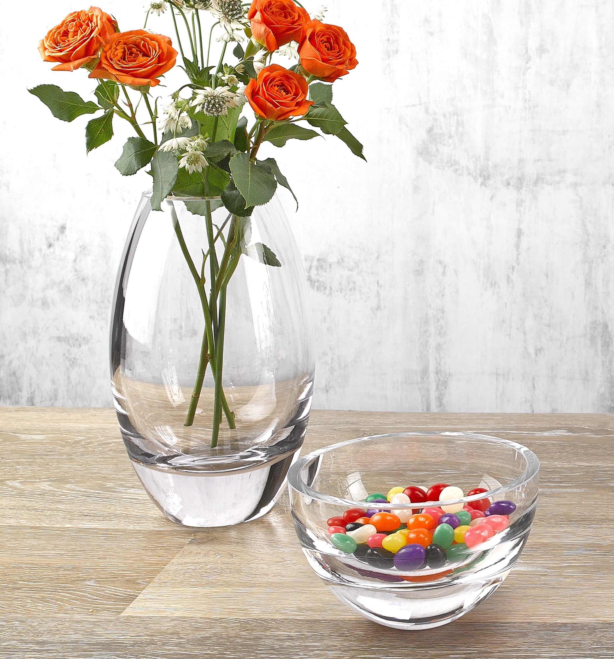 Radiant European Mouth Blown Crystal 9" Vase - The Bomb!-K2091