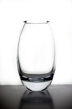 Radiant European Mouth Blown Crystal 9" Vase - The Bomb!-K2091