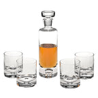 Galaxy European Mouth Blown Lead Free Crystal Round Decanter H11" 28 oz.-K826